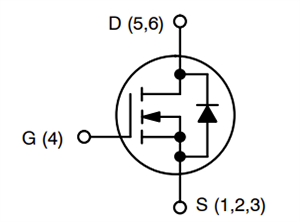 Schaltplan - onsemi NVMFS5830NL Einzel-n-Kanal-Leistungs-MOSFET